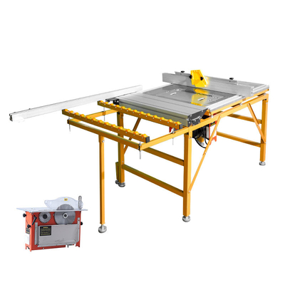 La tabla circular de la diapositiva de la cuchilla doble vio el panel de madera 220V 2600w de la maquinaria de carpintería